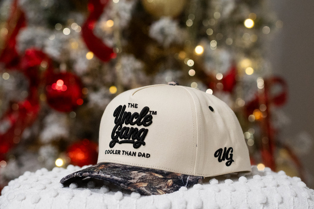 Side Vide of The Uncle Gang hat in Camo